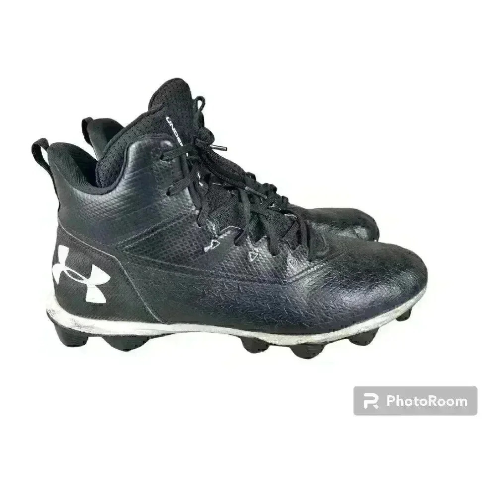Under Armour Football Cleats Men's 13 Hammer RM Black Mid 3022174-001